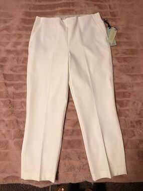 Rachel Zoe White High-Rise Slim Leg Pants